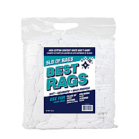 W43 T-shirt Cleaning Rags White New - 5lb Bag (N2-W43-5BG)