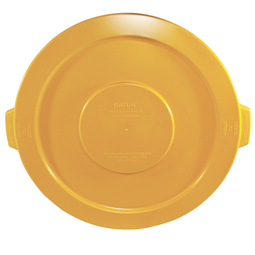 Lid Gator Plus 32 Gallon Plastic Yellow, Case Of 6 (7733-16)
