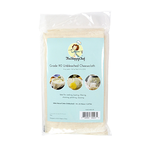 Sloppy Chef Cheesecloth Bag - Unbleached, Grade 90, 44x36 - Case Of 24 Bags (N060-4436-UB-CS)