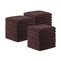 Terry Microfiber Salon Towel 16x27 Brown - Pack Of 24 (M915109BR)