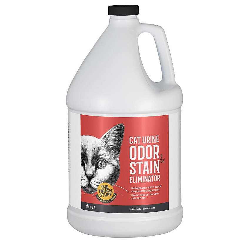 Tough Stuff Cat Urine Odor & Stain Eliminator, Original - 1 Gallon Bottle (P128CUR)