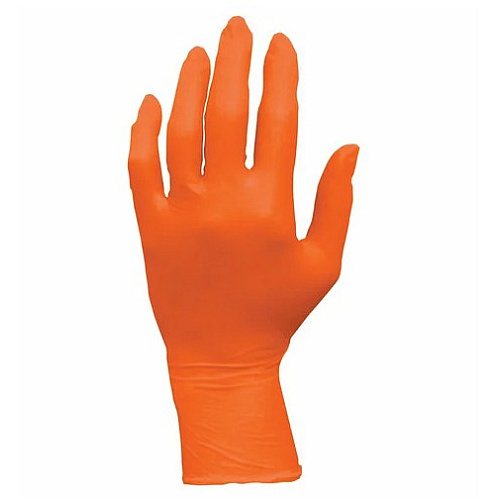 Safety Zone Nitrile Powder Free 5 Mil Exam Gloves - Orange, Xl - Box Of 100 (GL-N105ORFX)