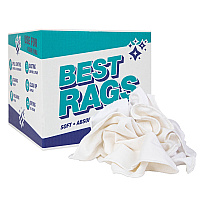 Rw80 Flannel Reclaimed Rags White - 10lb Box (R-W80-10)