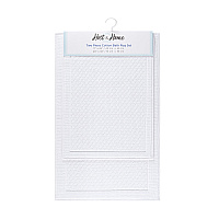 Host & Home Cotton 2pc Bath Mat Set 17x24/20x32 - White - Case Of 4 Sets (HH-BM-2PK-WH)