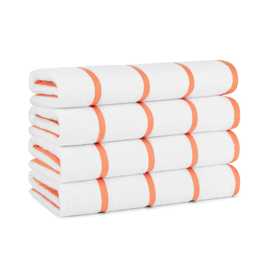Las Rayas Beach Towel 30x60 Orange - Pack Of 4 (BT-HS3060-15OR)