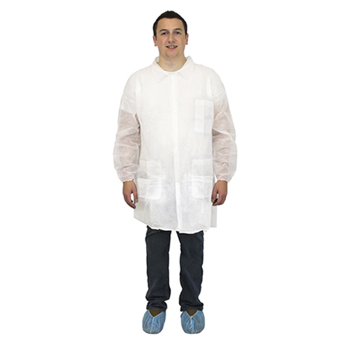 Polylite Economy Lab Coat Long Sleeve White 4xl, Case Of 30 (M1730-E/W-4X)