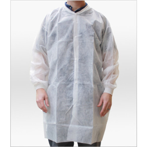 Pharma-coat Knit Wrist Lab Coat Polypro Np Snap Front Weight 5xl - Case Of 30 (PCOAT797-KW-5XL)