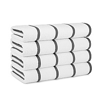 Las Rayas Beach Towel 30x60 Dark Grey - Pack Of 4 (BT-HS3060-15DG)
