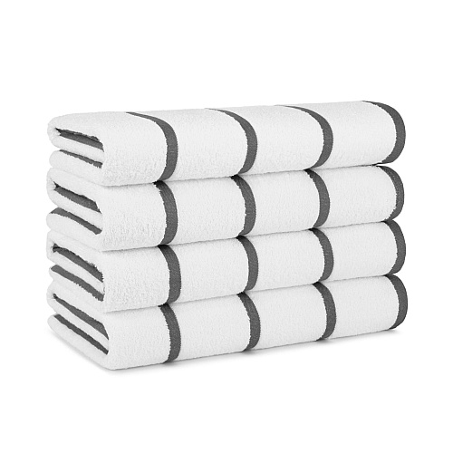 Las Rayas Beach Towel 30x60 Dark Grey - Pack Of 4 (BT-HS3060-15DG)