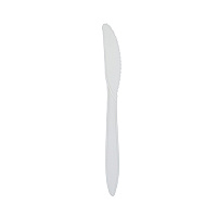 Knife Mid-weight Polypro White, Case Of 1000 (CPPMDKNBKW1)