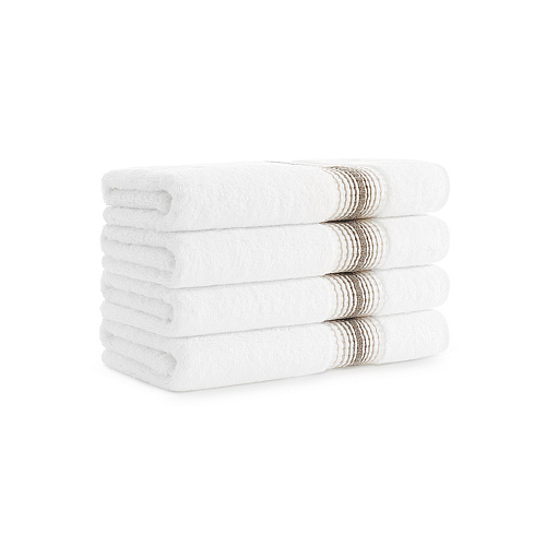 Aston & Arden Turkish Striped Hand Towel 18x32 Sand - Pack Of 4 (HT-STT-1832-5.4-SND)