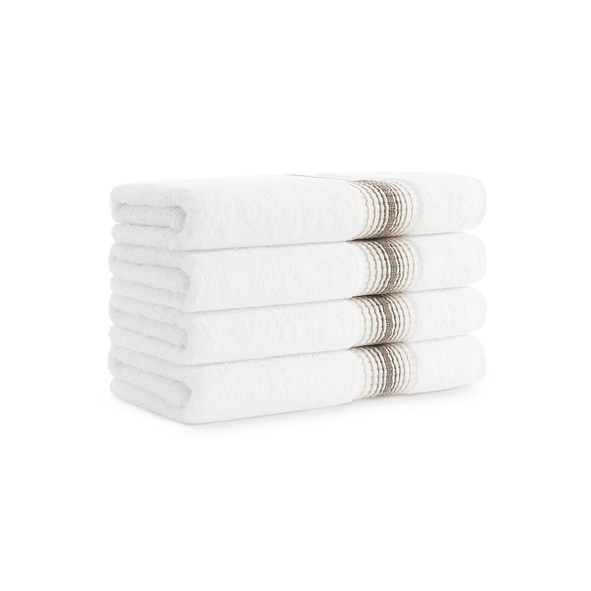 Aston & Arden Turkish Striped Hand Towel 18x32 Sand - Pack Of 4 (HT-STT-1832-5.4-SND)