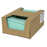 Saniworks Choice Counter Towels, Poly/rayon, Green/white, 13x20, 1/4 Fold - Case Of 150 (N-F110QCG2)