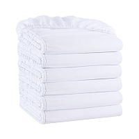 Host & Home Microfiber Fitted Sheets Queen - White W/ Blue Hem - Case Of 24 (MFS-608012)