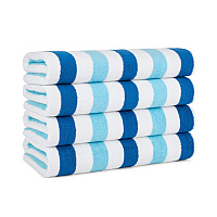 Cabo Cabana Beach Towel 30x70 Navy/blue - Pack Of 4 (CABOCABANA-NV/BL)