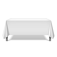 Mariposa Tablecloth 72x72 White - Case Of 24 (TL-72X72-WHITE-CS)