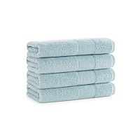 Aston & Arden Turkish Solid Hand Towel 18x32 Sterling Blue - Pack Of 4 (HT-TS-1832-5.4-SBL)