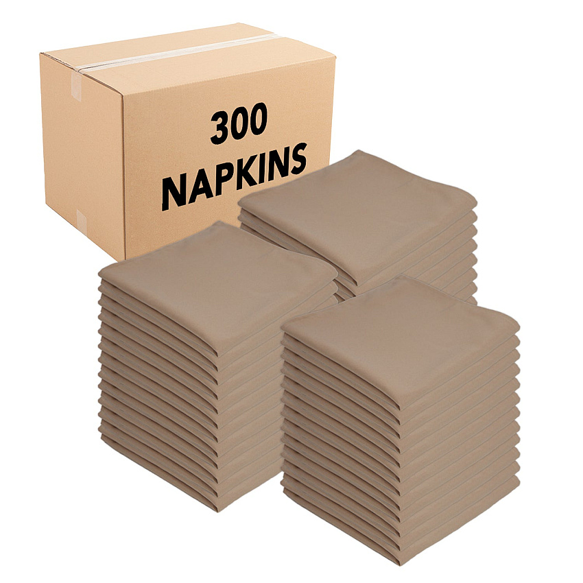 Mariposa Poly Spun Napkin 20x20 Sandalwood - Case Of 300 (NAP-SDLWD-SPUN-CS)