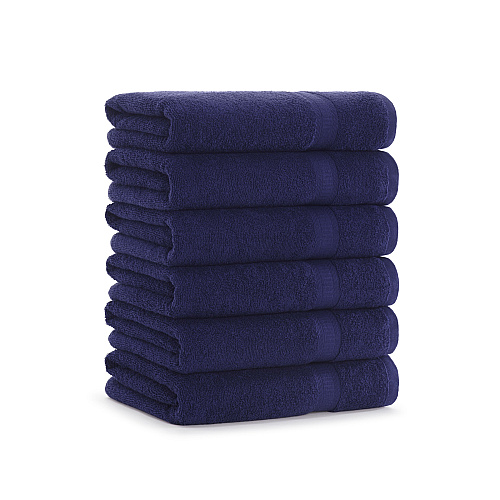 True Color Bath Towel 25x52 Navy - Pack Of 6 (P-BATH-NV-6)