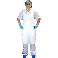 Apron Pe White 10 Mic High, Case Of 1000 (DAP10-28X46-WH)