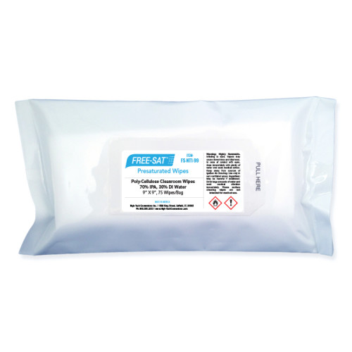 Free-sat Clean-cut Pre-saturated Wipe 9x9 75 Bag 12 Bag Cs, Bag Of 75 (FS-NT1-99)