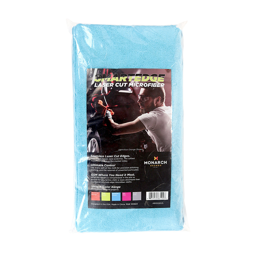 Microfiber Cloths Seamless 185 Gsm Blue 16x16 15 Dz/cs, Pack Of 12 (MFCEL1851616BL)