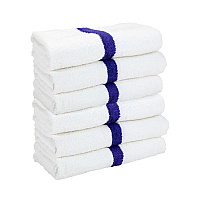 Power Gym Bath Towel 22x44 Blue Stripe - Case Of 60 (PWR-2244-6BCS-CS)