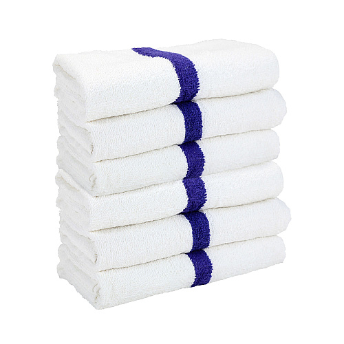 Power Gym Bath Towel 22x44 Blue Stripe - Case Of 60 (PWR-2244-6BCS-CS)