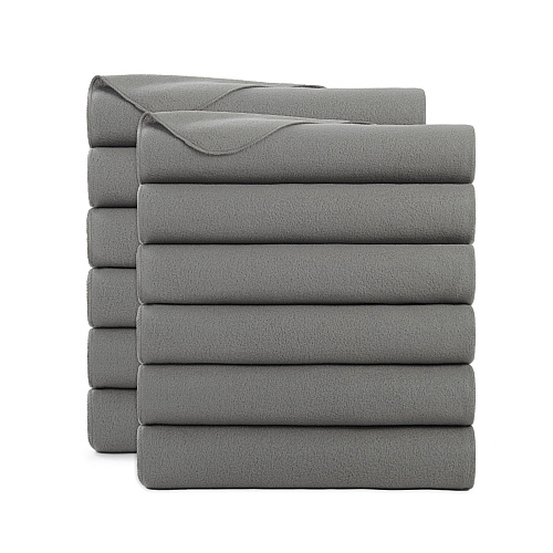 Cozy Soft Polar Fleece Throw 50x60 Grey - Case Of 12 (FLC-PLR-5060-GY-CS)