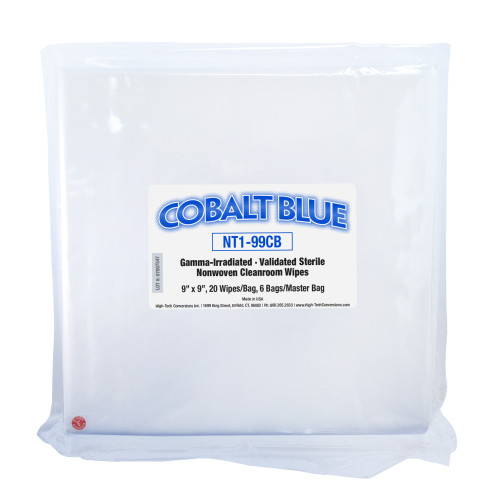Cobalt Blue Sterile Cleanroom Wipe 9x9 - Bag Of 25 (NT1-99CB)