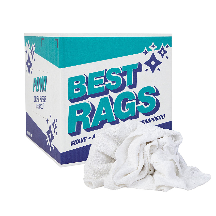 W50cb Wall Washing Terry Wipers White - 5lb Box (N-W50CB-5)