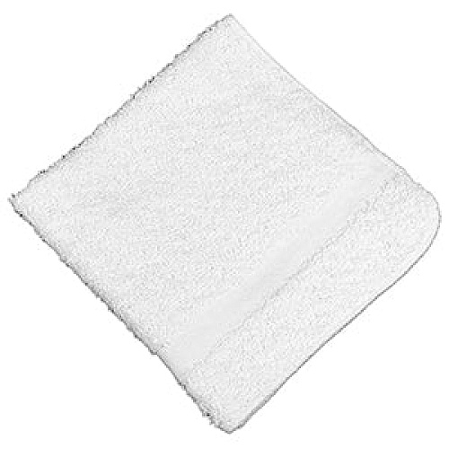 Plus Crescent Washcloth 12x12 White - Bale Of 1200 (PLUS-1212-.75)