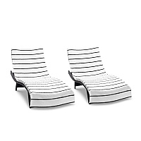 Las Rayas Chaise Cover 30x85 Dark Grey - Pack Of 2 (CC-HS3085DG-2PK)
