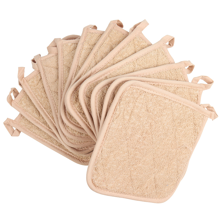 Cooks Linen Pot Holder 7x7 Tan - Case Of 144 (POT-TAN-CS)