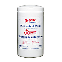 Certainty Medical Tb Disinfectant Wipes Canister, 6.4”x6.5”, 160 Wipes/canister - Case Of 6 (96160)