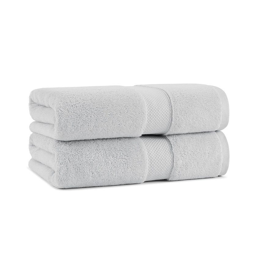 Aston & Arden Egyptian Cotton Bath Towel 30x54 Light Grey - Pack Of 2 (P-EGYP-3054-LGY)