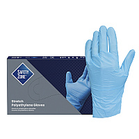 Safety Zone Polyethylene Stretch Gloves - Blue, Med - Case Of 2000 (GL-SP200BM)