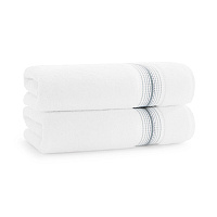 Aston & Arden Turkish Striped Bath Towel 30x60 Slate - Pack Of 2 (BT-STT-3060-18-SLT)