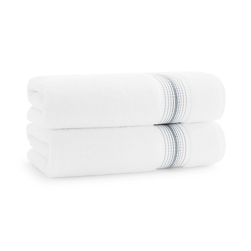Aston & Arden Turkish Striped Bath Towel 30x60 Slate - Pack Of 2 (BT-STT-3060-18-SLT)