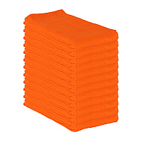 Huck Cotton Cleaning Towels 16x26 Orange - Pack Of 12 (ABSBNT-ORNG)