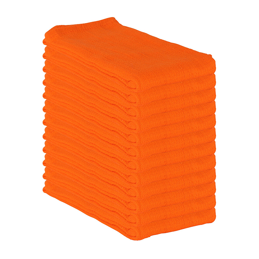Huck Cotton Cleaning Towels 16x26 Orange - Pack Of 12 (ABSBNT-ORNG)