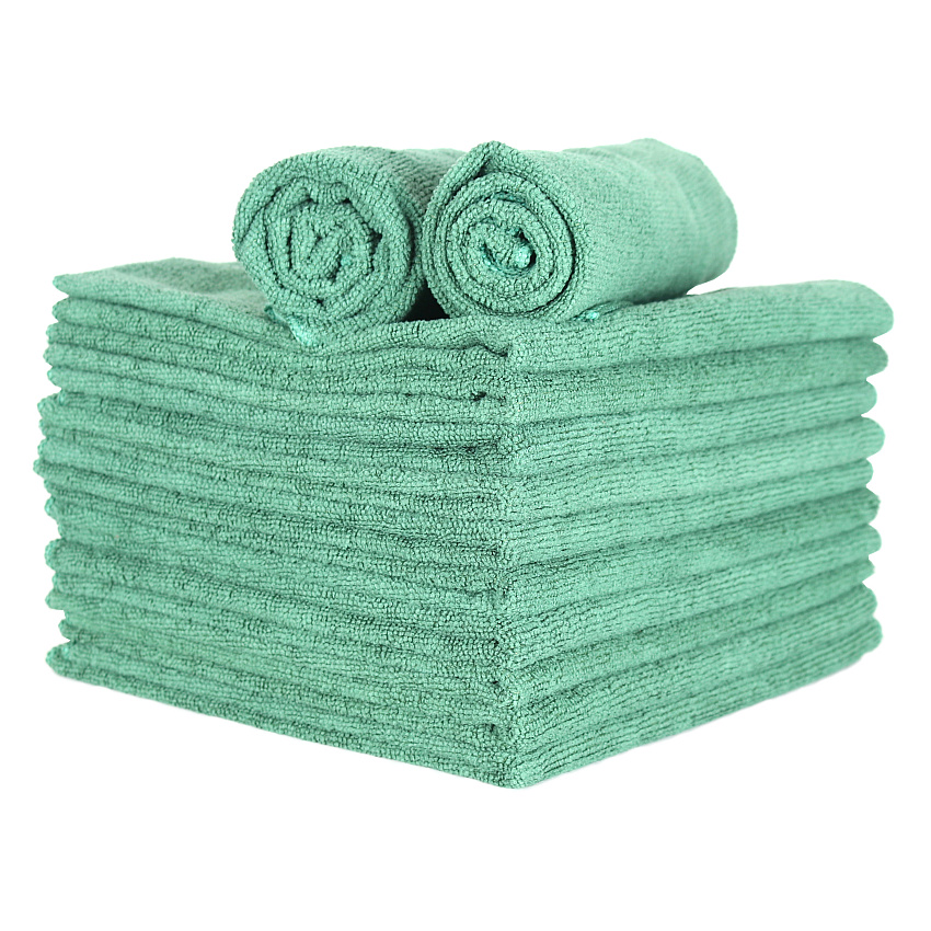 Microfiber Cloth 300 Gsm 16x27 Tri-fold Green 12/bg, Pack Of 12 (MFC3001627GN)