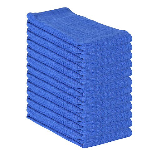 Huck Cotton Cleaning Towels 16x26 Blue - Pack Of 12 (ABSBNT-BLUE)