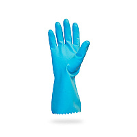 Proworks Flock Lined Latex 18 Mil Gloves, Blue Med - Case Of 120 (GRFL-MD-1S)
