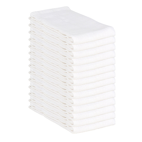 Huck Cotton Cleaning Towels 16x26 White - Pack Of 12 (ABSBNT-WHTE)