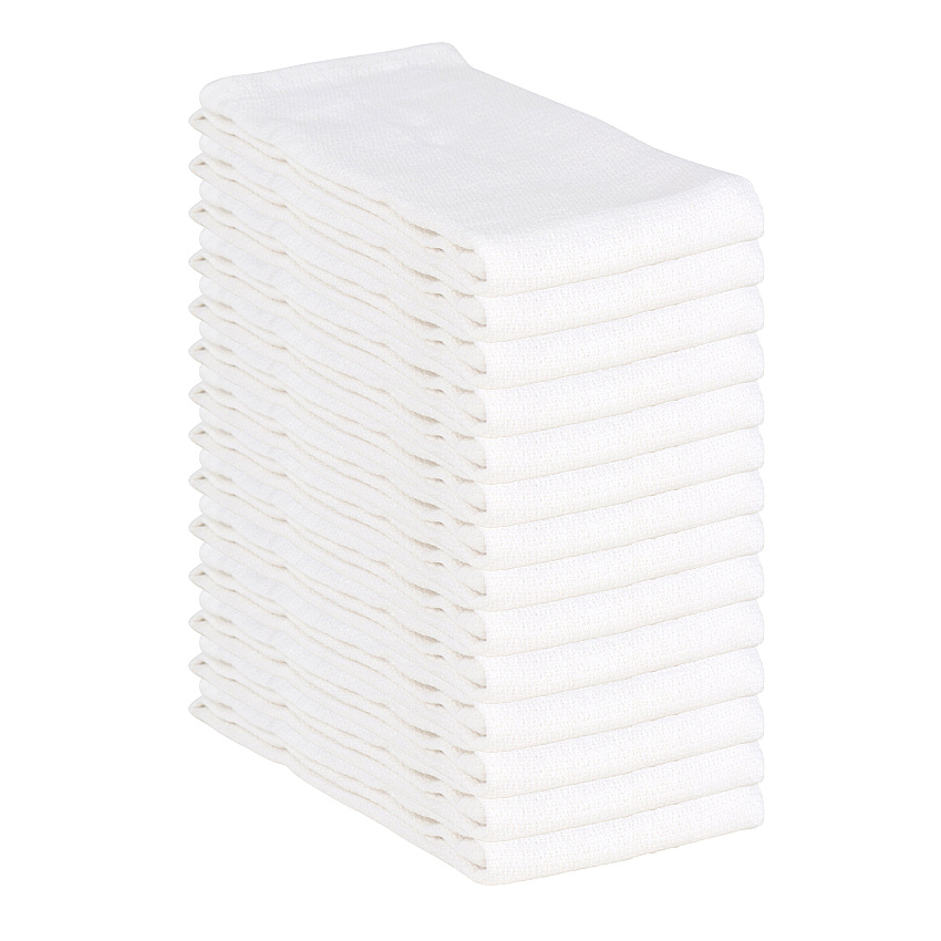 Huck Cotton Cleaning Towels 16x26 White - Pack Of 12 (ABSBNT-WHTE)