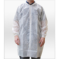 Pharma-coat Knit Wrist Lab Coat Polypro Np Snap Front Weight Lrg - Case Of 30 (PCOAT797-KW-L)