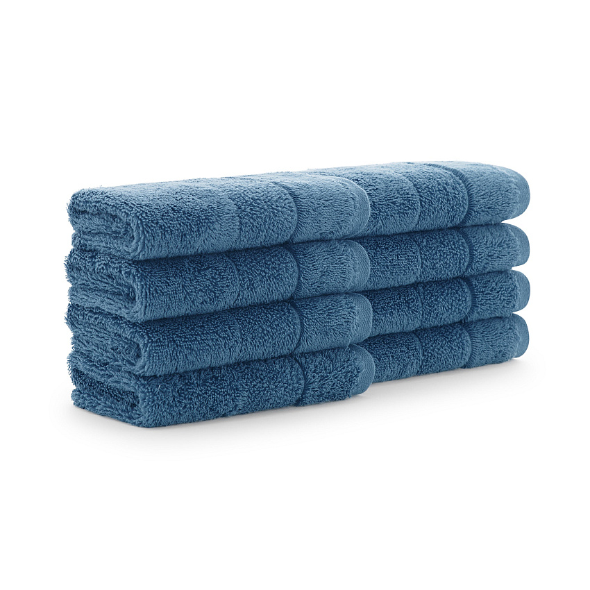Aston & Arden Turkish Solid Washcloth 13x13 Copen Blue - Pack Of 8 (WC-TS-1313-1.75-CBL)