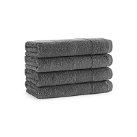 Aston & Arden Turkish Solid Hand Towel 18x32 Pewter - Pack Of 4 (HT-TS-1832-5.4-PTR)