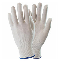 Safety Zone Thermal Liner Inspection Gloves, 100% Polyester, 13 Gauge, One Size Fits Most, Single Gloves Or Liner Use, For Precision Tasks & Cleanroom Use, White/blue Hem, 25 Dz. Per Bag, 2 Bags Per Case, Case Of 600 (GSPN-A)